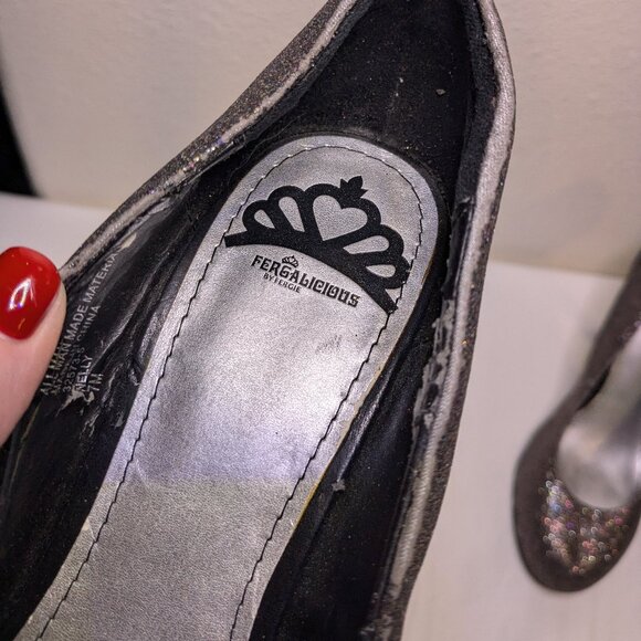Fergalicious Women's Size 7 Sparkly 4" Heels Good Condition with Minor Wear - Picture 8 of 11